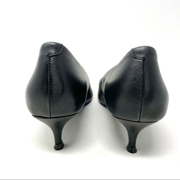 Vionic Black Josie Kitten Heel Leather Pumps Size 9/41 - Picture 8 of 12